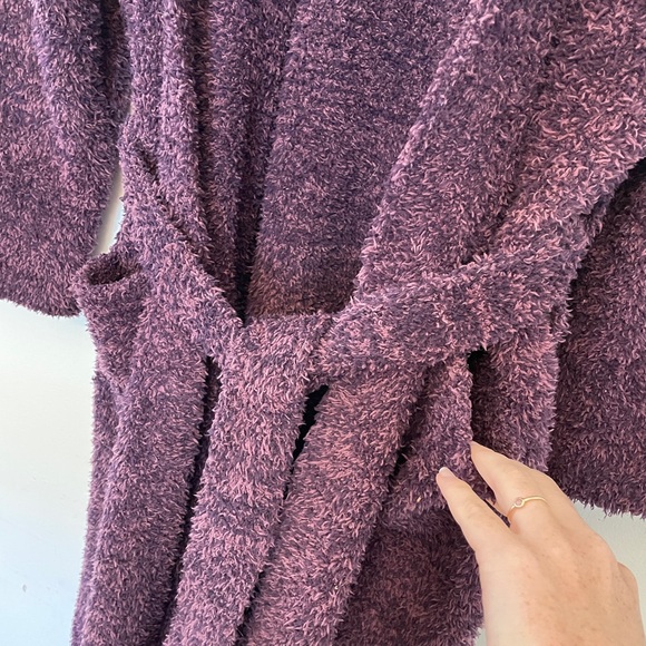 Plush Purple Robe With Pockets - Picture 4 of 5